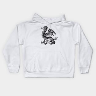 Heraldic Cockatrice Kids Hoodie